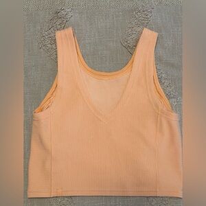 Lululemon Athletica Apricot Ribbed Tank Top